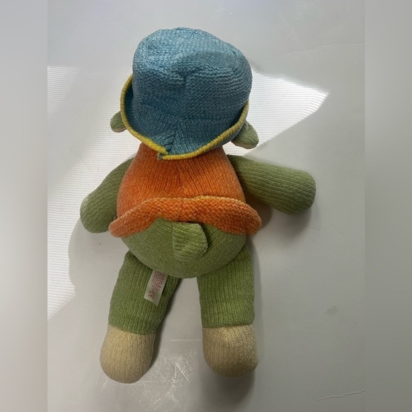 12” Russ Berrie Wootles Knit Lamb Plush in Pastel Sweater & Hat crochet flowers - Picture 9 of 11